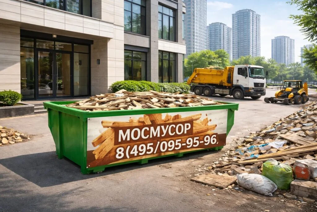 Вывоз мусора контейнером в Москве
