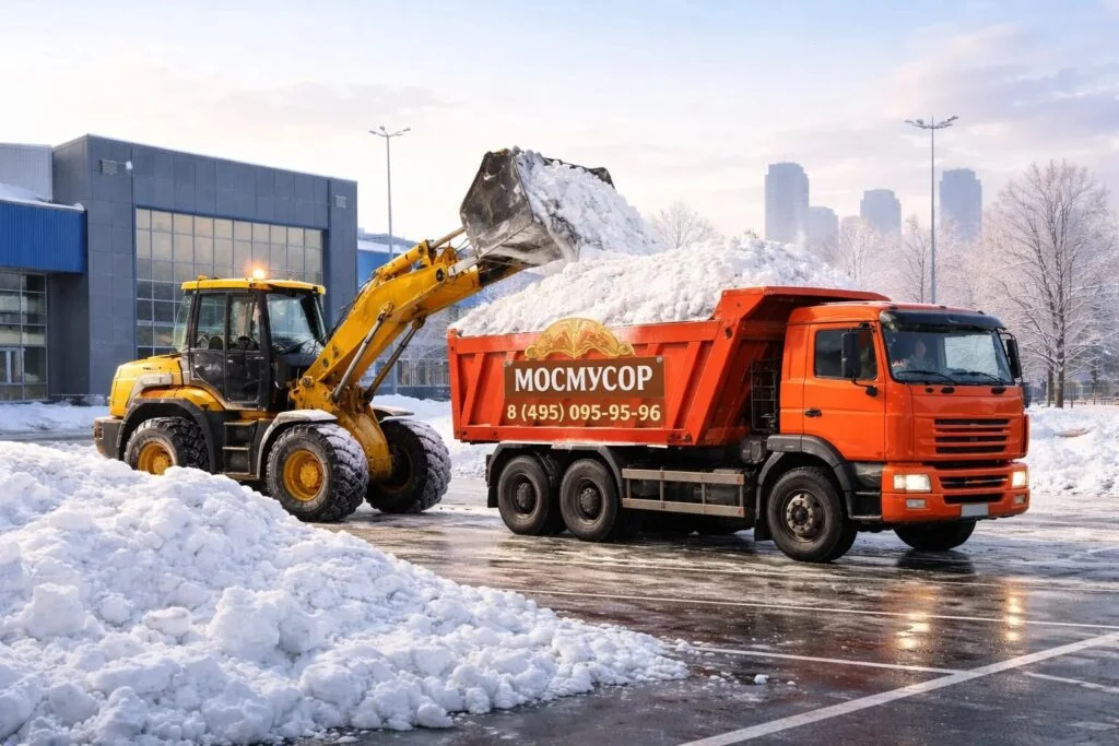 Вывоз снега с погрузкой в Москве цена