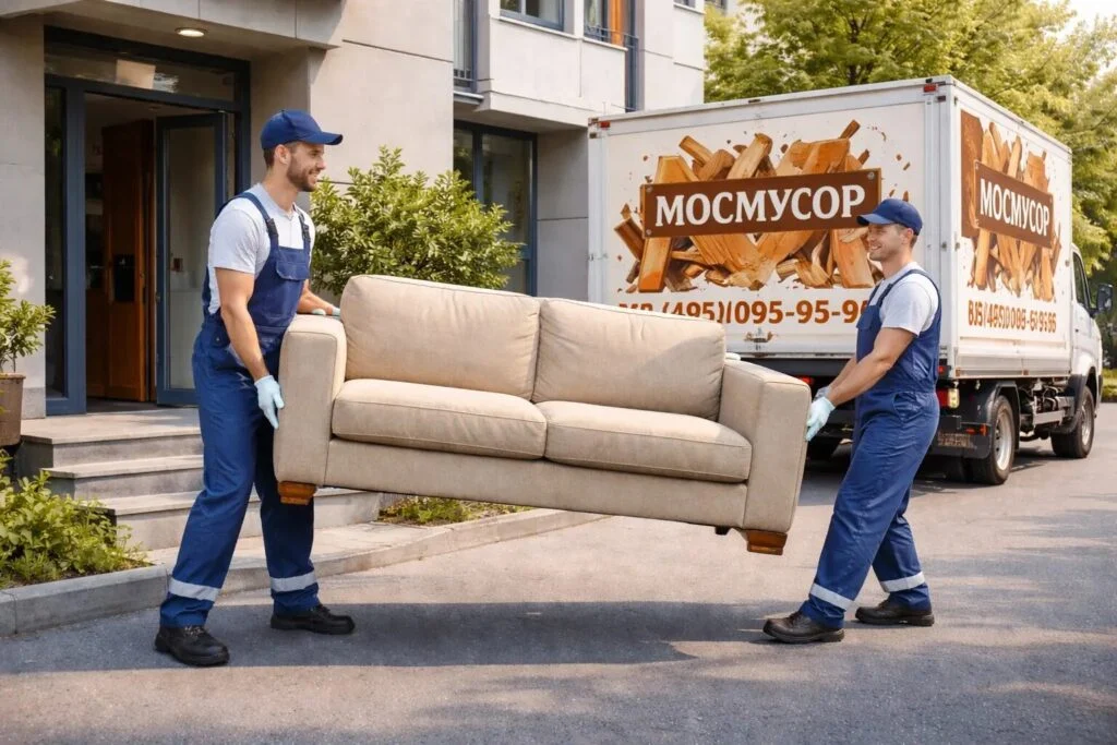 Вывоз старого дивана из квартиры